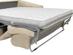 Sofá*Vente-unique Sofá de 3 lugares convertível abertura rápidaveludo cama 140 cm RETUNA II Bege