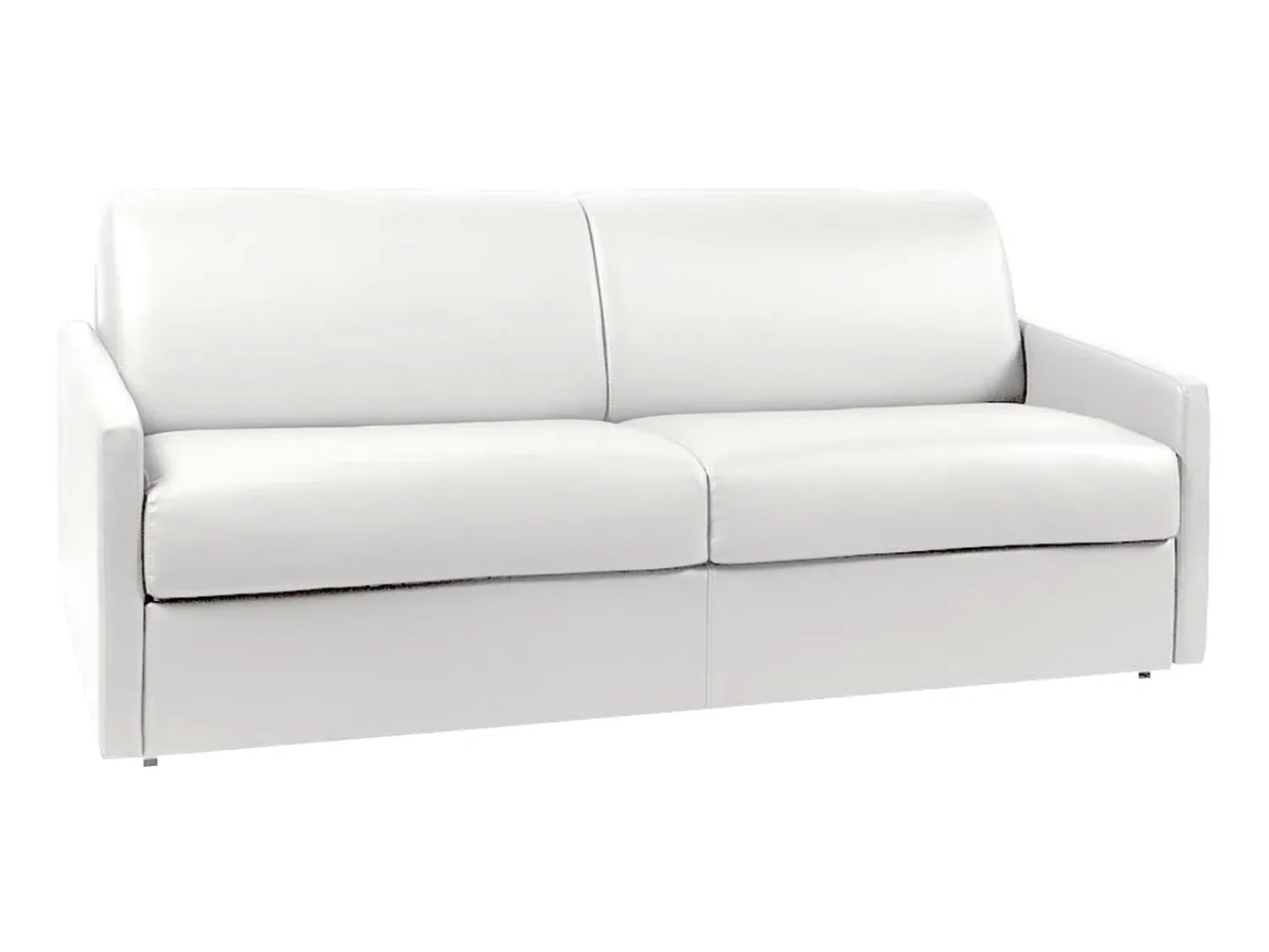 Vente-unique Sofá de 4 lugares convertível de abertura rápida em pele sintética colchão de espuma de 18 cm - CALIFE^ Sofá