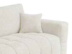 Vente-unique Sofá de 4 lugares convertível abertura rápida tecido bouclé tecido colchão 16 cm ISSORO^ Sofá