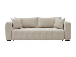 Best Vente-unique Sofá de 3 lugares convertível em tecido texturizado PANILO Bege