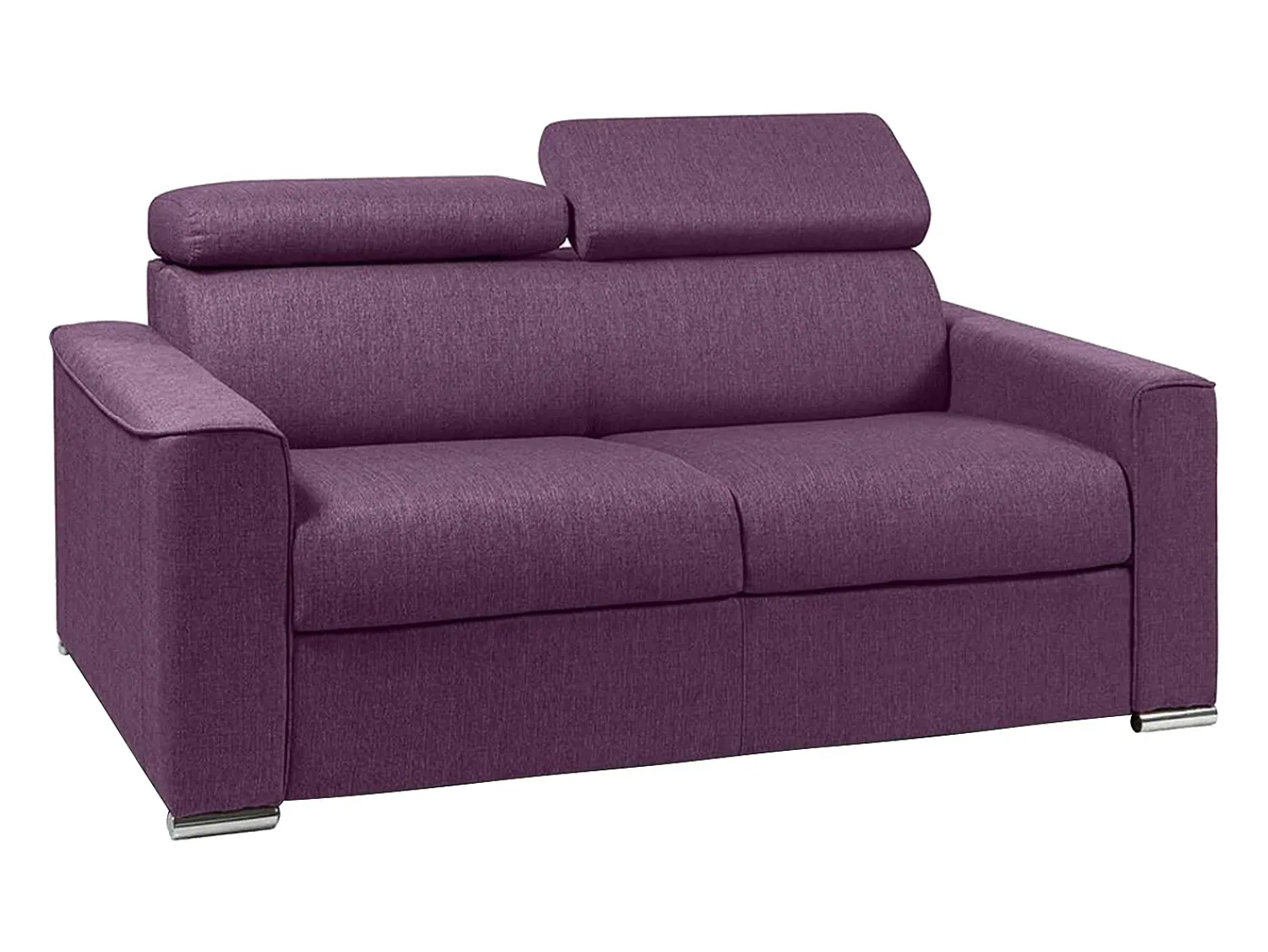 Online Vente-unique Sofá de 2 lugares convertível de abertura rápida em tecido colchão - VIZIR Violeta