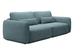 Sofá*Vente-unique Sofá de 3 lugares convertível tecido texturizado VOPOZA Azul
