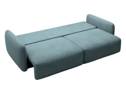 Sofá*Vente-unique Sofá de 3 lugares convertível tecido texturizado VOPOZA Azul