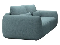 Sofá*Vente-unique Sofá de 3 lugares convertível tecido texturizado VOPOZA Azul