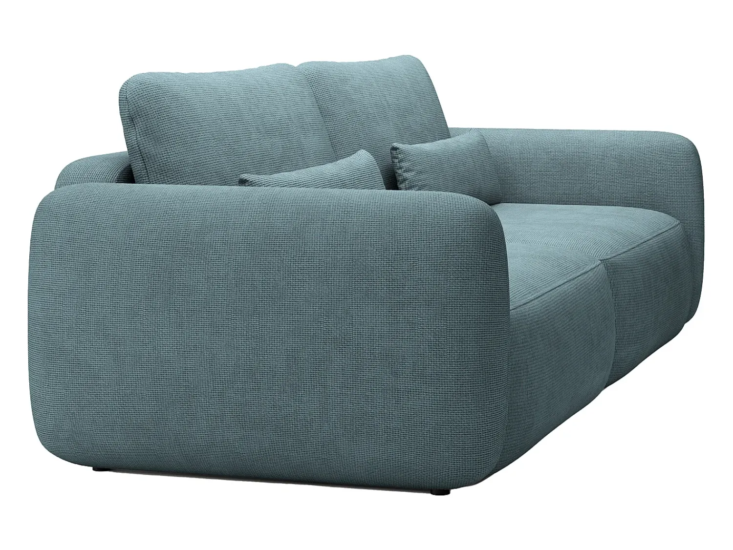 Sofá*Vente-unique Sofá de 3 lugares convertível tecido texturizado VOPOZA Azul