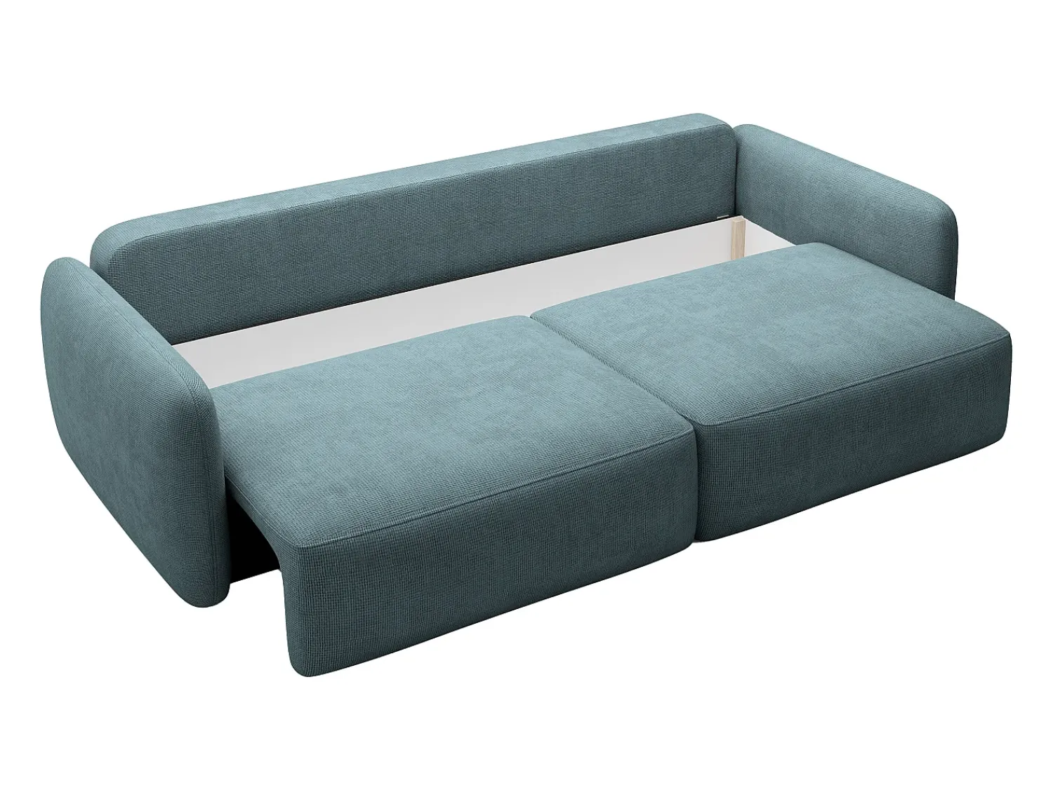 Sofá*Vente-unique Sofá de 3 lugares convertível tecido texturizado VOPOZA Azul