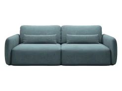 Sofá*Vente-unique Sofá de 3 lugares convertível tecido texturizado VOPOZA Azul