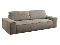 Vente-unique Sofá de 4 lugares convertível veludo canelado - AMELIA^ Sofá