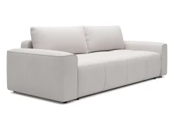 Outlet Vente-unique Sofá de 4 lugares convertível em tecido texturizado MINTURNO Bege
