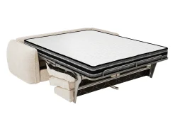 Discount Maison Céphy Sofá de 3 lugares convertível abertura rápida em tecido chenille 16 cm SELIVO da Bege