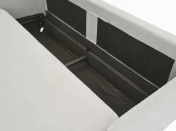 Sofá|Vente-unique Sofá de 3 lugares convertível em tecido com assento com memória de forma SERABA Bege
