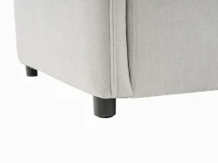 Sofá|Vente-unique Sofá de 3 lugares convertível em tecido com assento com memória de forma SERABA Bege