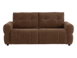 Sofá|Vente-unique Sofá de 3 lugares convertível em tecido chenille marrom com colchão de 12 cm ECORIA Castanho