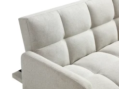 Sofá|Vente-unique Sofá de 3 lugares convertível em tecido charme vintage ROREMA Bege