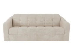 Vente-unique Sofá de 4 lugares convertível tecido texturizado colchão 14 cm DARIELO^ Sofá
