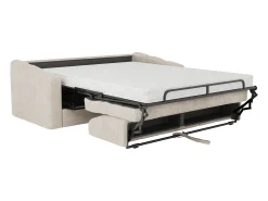 Vente-unique Sofá de 4 lugares convertível tecido texturizado colchão 14 cm DARIELO^ Sofá