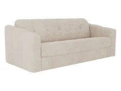 Vente-unique Sofá de 4 lugares convertível tecido texturizado colchão 14 cm DARIELO^ Sofá