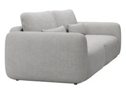 Best Vente-unique Sofá de 3 lugares convertível em tecido texturizado cinza-claro VOPOZA Cinzento claro