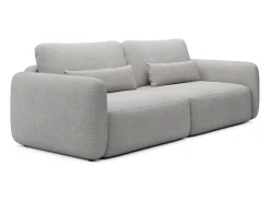 Best Vente-unique Sofá de 3 lugares convertível em tecido texturizado cinza-claro VOPOZA Cinzento claro