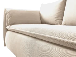 Online Vente-unique Sofá de 3 lugares convertível veludo canelado TEODORA de PASCAL MORABITO Bege