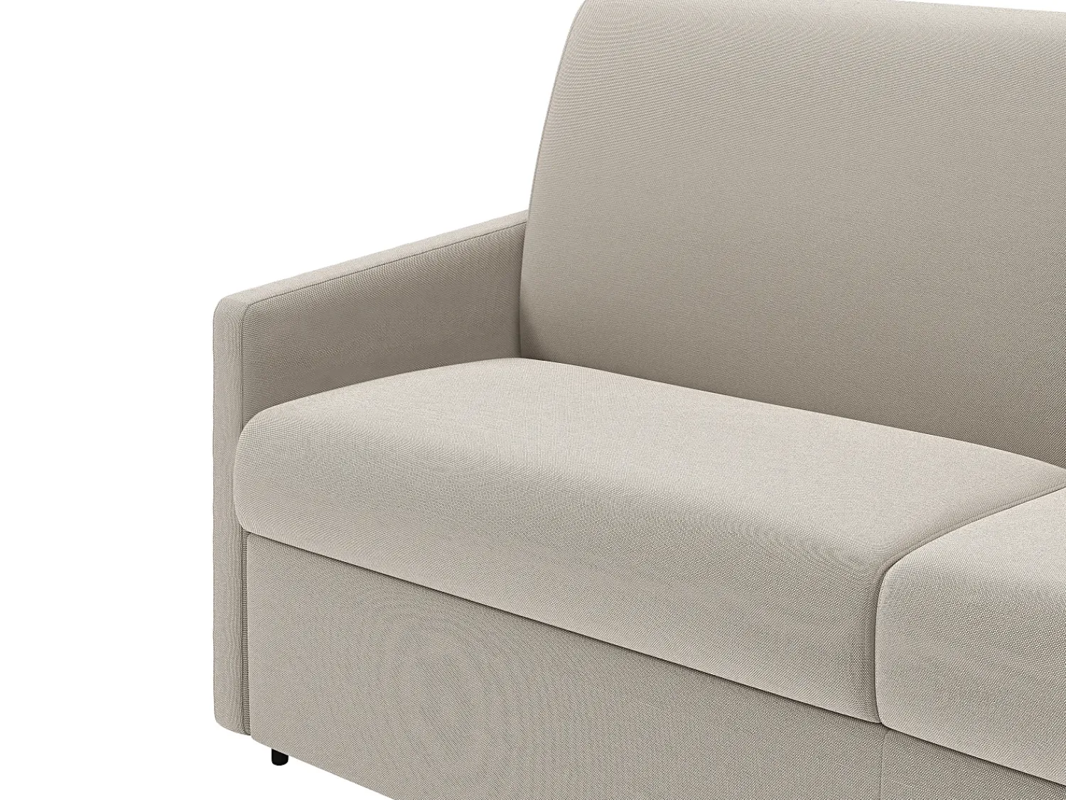 Vente-unique Sofá de 4 lugares convertível de abertura rápida em tecido cinza colchão de espuma 18 cm - CALIFE^ Sofá