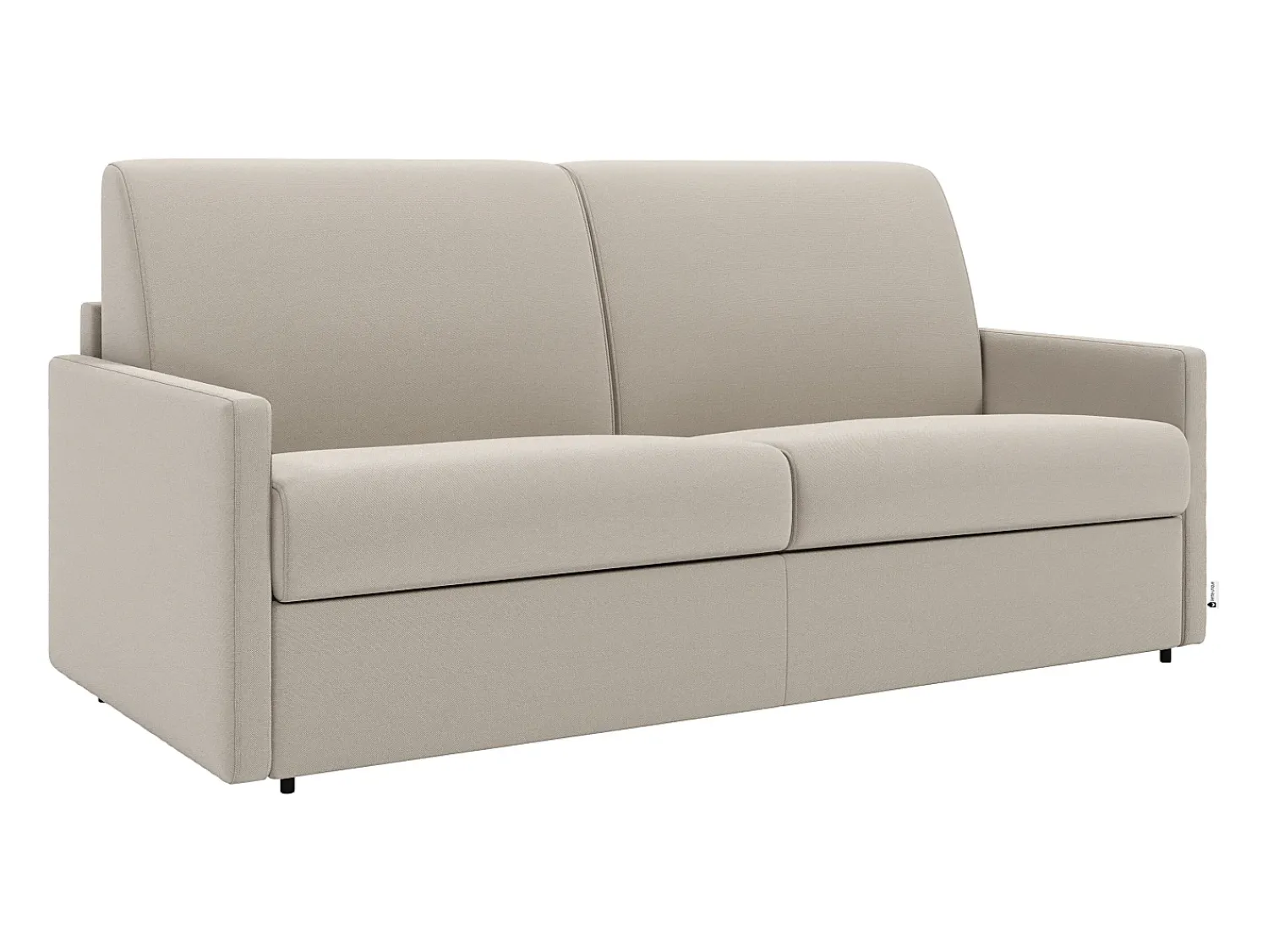 Vente-unique Sofá de 4 lugares convertível de abertura rápida em tecido cinza colchão de espuma 18 cm - CALIFE^ Sofá