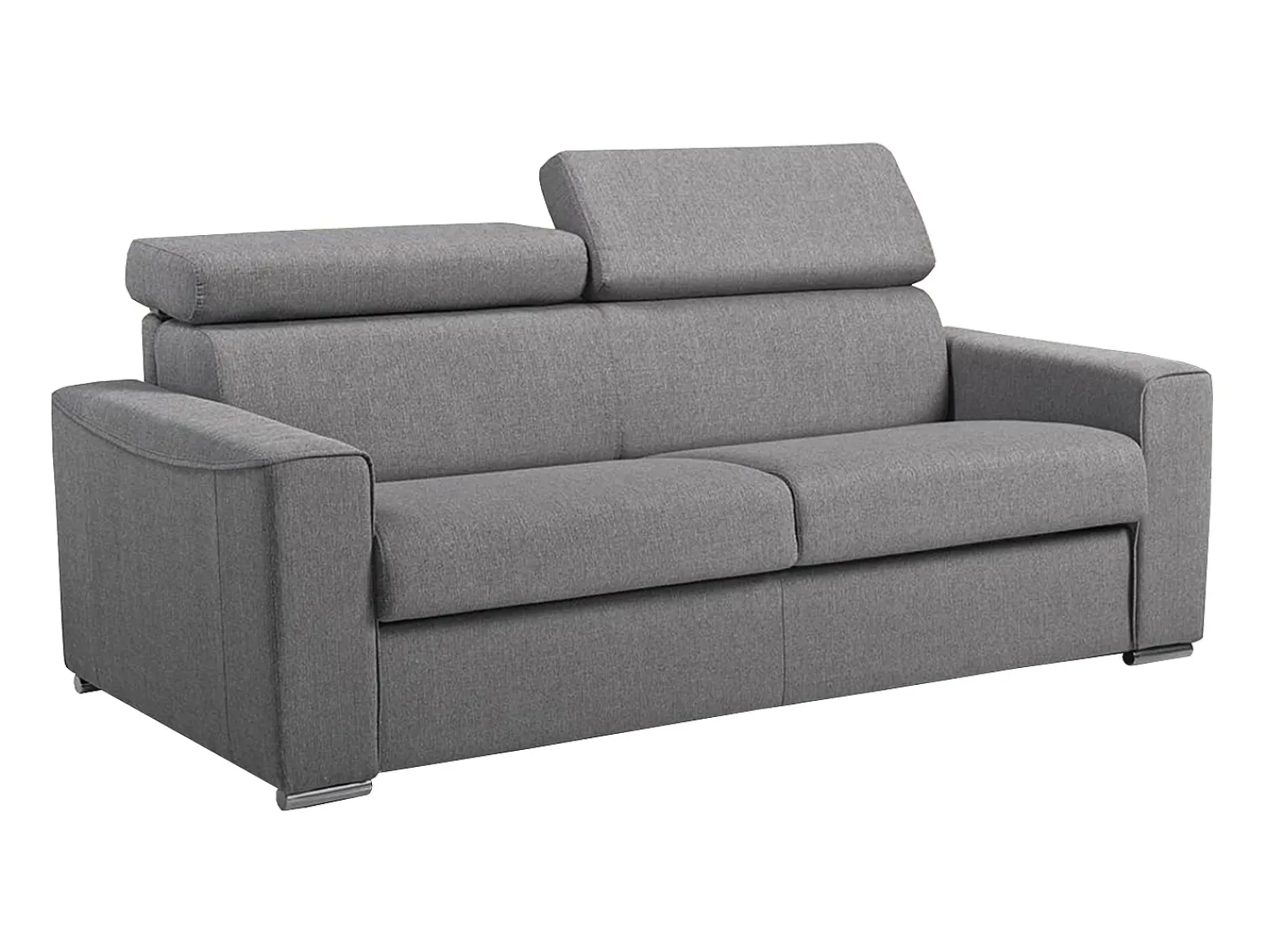Best Vente-unique Sofá de 3 lugares convertível de abertura rápida em tecido cinza colchão - VIZIR Cinzento