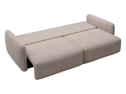 Sofá|Vente-unique Sofá de 3 lugares convertível tecido texturizado VOPOZA Taupe
