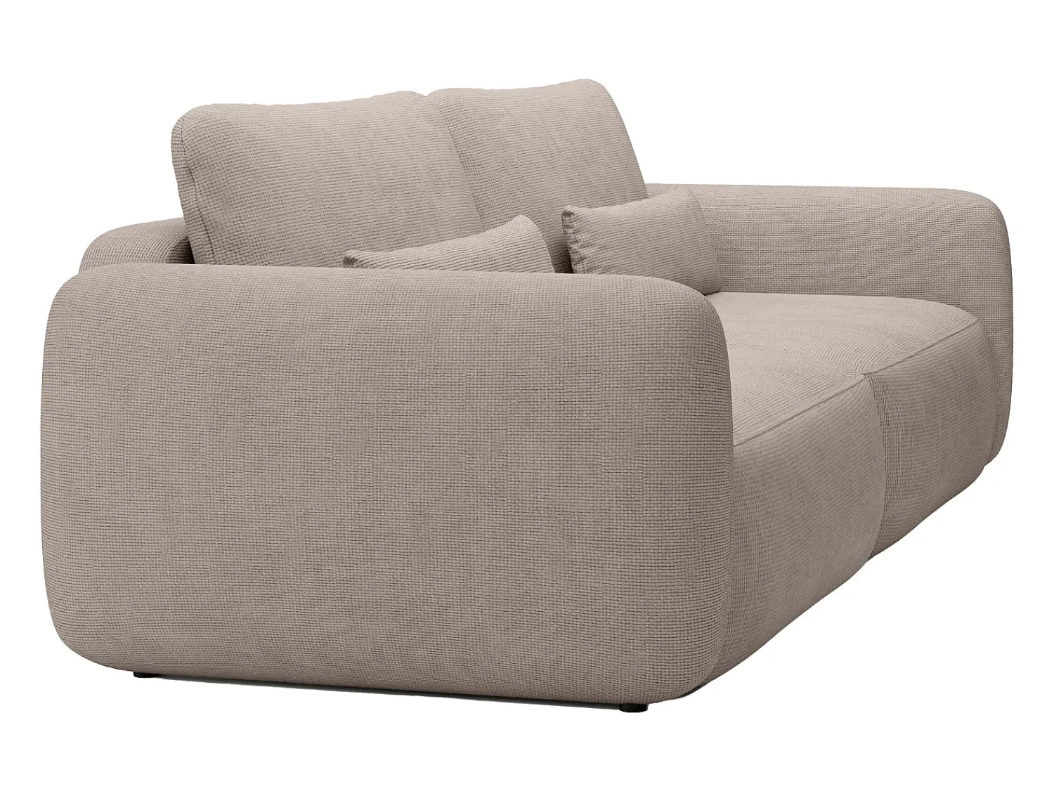 Sofá|Vente-unique Sofá de 3 lugares convertível tecido texturizado VOPOZA Taupe