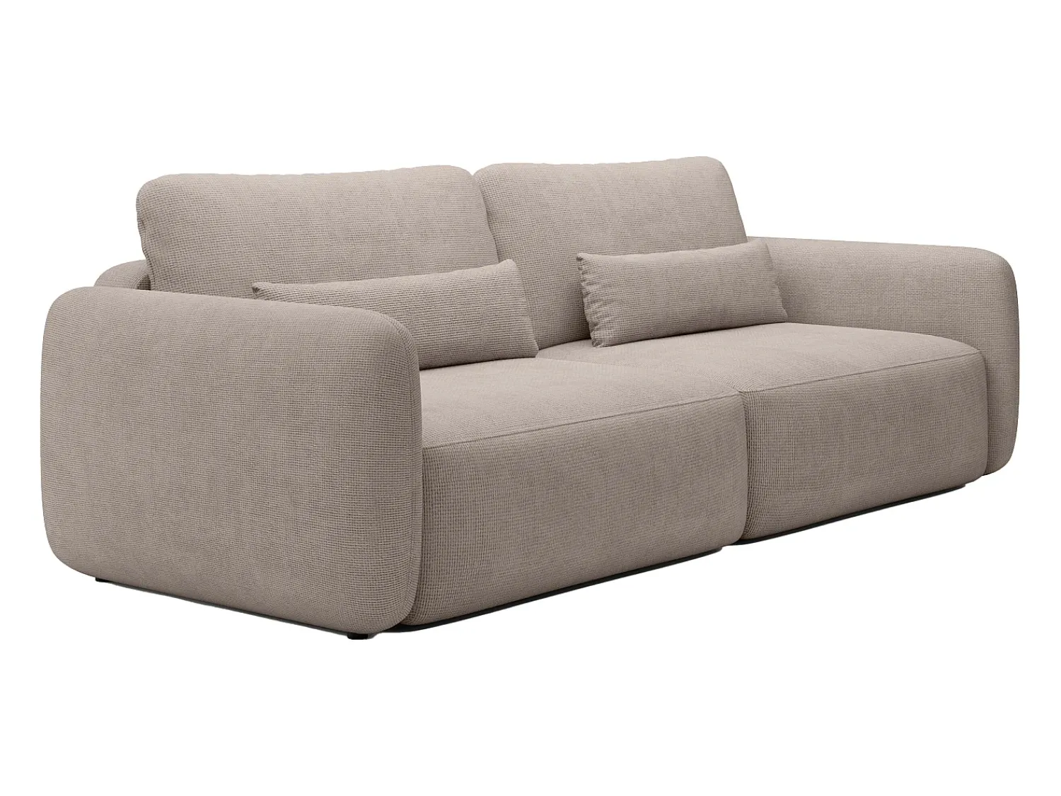 Sofá|Vente-unique Sofá de 3 lugares convertível tecido texturizado VOPOZA Taupe
