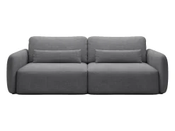 Best Vente-unique Sofá de 3 lugares convertível tecido texturizado cinza VOPOZA Cinzento