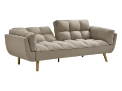 Clearance Vente-unique Sofá de 3 lugares convertível clic-clac em tecido LOELINE Bege