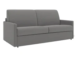 Vente-unique Sofá de 3 lugares convertível de abertura rápida em tecido cinza. Colchão de espuma 14 cm - CALIFE^ Sofá