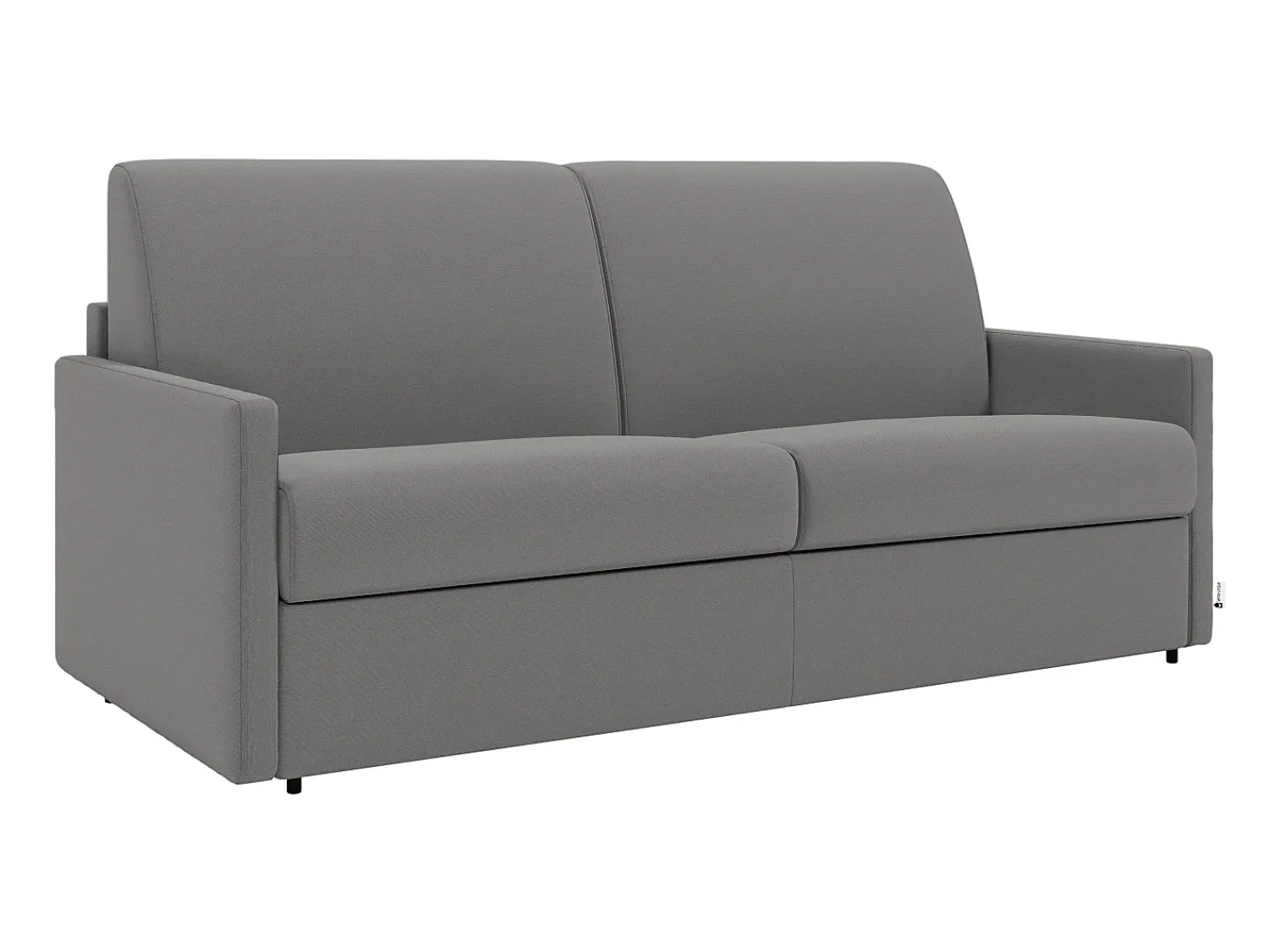 Vente-unique Sofá de 3 lugares convertível de abertura rápida em tecido cinza. Colchão de espuma 14 cm - CALIFE^ Sofá