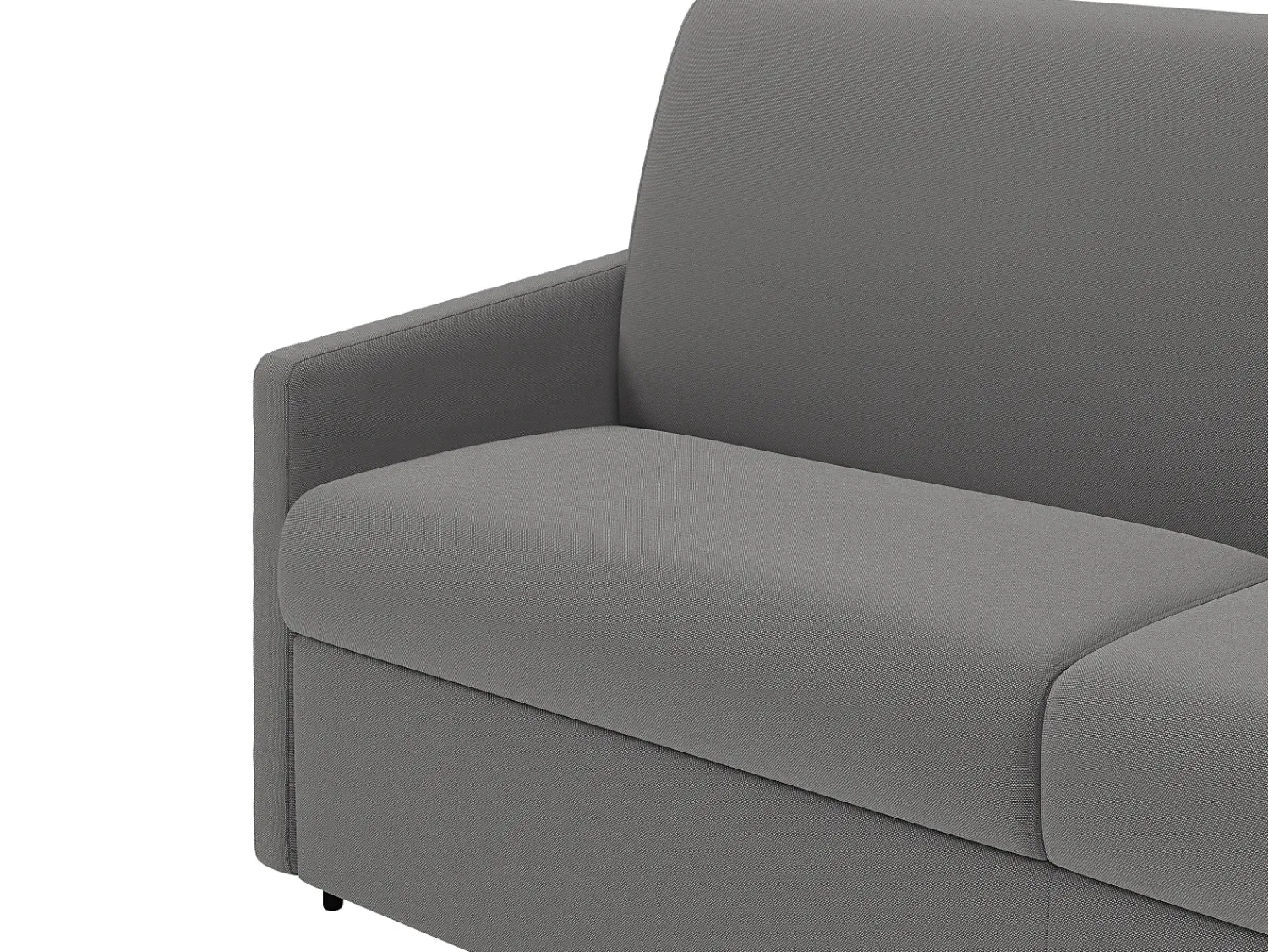 Vente-unique Sofá de 3 lugares convertível de abertura rápida em tecido cinza. Colchão de espuma 14 cm - CALIFE^ Sofá