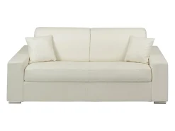 Vente-unique Sofá de 3 lugares convertível de abertura rápida em pele sintética colchão de espuma de 14 cm - EMIR^ Sofá