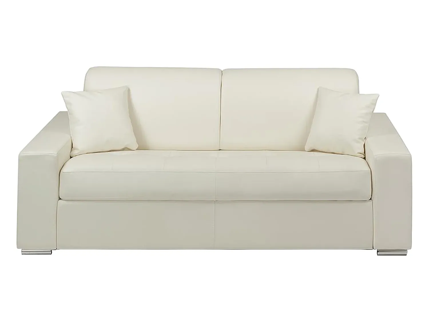 Vente-unique Sofá de 3 lugares convertível de abertura rápida em pele sintética colchão de espuma de 14 cm - EMIR^ Sofá