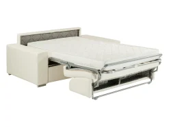 Vente-unique Sofá de 3 lugares convertível de abertura rápida em pele sintética colchão de espuma de 14 cm - EMIR^ Sofá