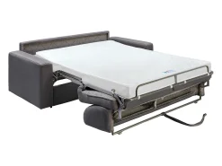 Sofá|Vente-unique Sofá de 3 lugares convertível abertura rápida tecido cinzento antracite COGLIO Cinza antracite