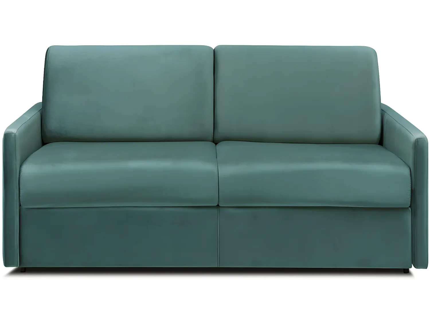 Hot Vente-unique Sofá de 3 lugares convertível de abertura rápida em veludo verde-menta colchão de espuma de 14 cm - CALIFE Verde esmeralda