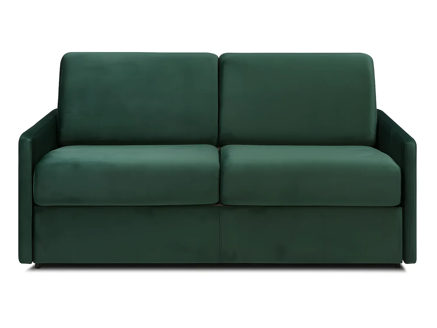 New Vente-unique Sofá de 3 lugares convertível de abertura rápida em veludo verde-abeto colchão de espuma de 14 cm - CALIFE Verde pinho
