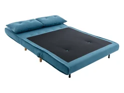Sofá*Vente-unique Sofá de 2 lugares convertível tecido estilo habitat jovem URIBIA Azul