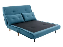 Sofá*Vente-unique Sofá de 2 lugares convertível tecido estilo habitat jovem URIBIA Azul