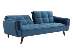 Online Vente-unique Sofá de 3 lugares convertível clic-clac veludo GULCAN Azul