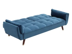 Online Vente-unique Sofá de 3 lugares convertível clic-clac veludo GULCAN Azul