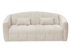 Sofá|Vente-unique Sofá de 3 lugares convertível abertura rápidatecido bouclé , cama 140 cm RETUNA II Bege