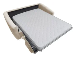 Sofá|Vente-unique Sofá de 3 lugares convertível abertura rápidatecido bouclé , cama 140 cm RETUNA II Bege