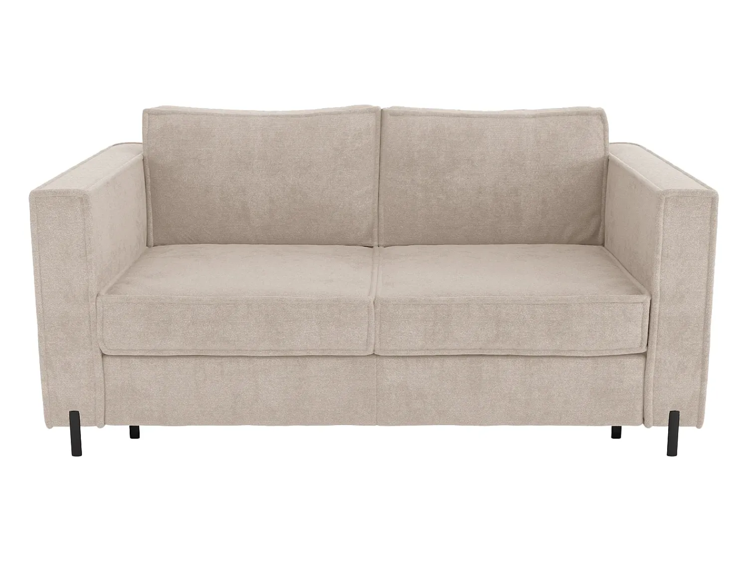 Sofá*Vente-unique Sofá de 4 lugares convertível abertura rápida tecido colchão 14 cm ELORYA Bege