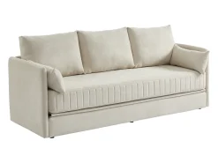 Best Vente-unique Sofá de 3 lugares convertível tecido cor GRECCO Bege