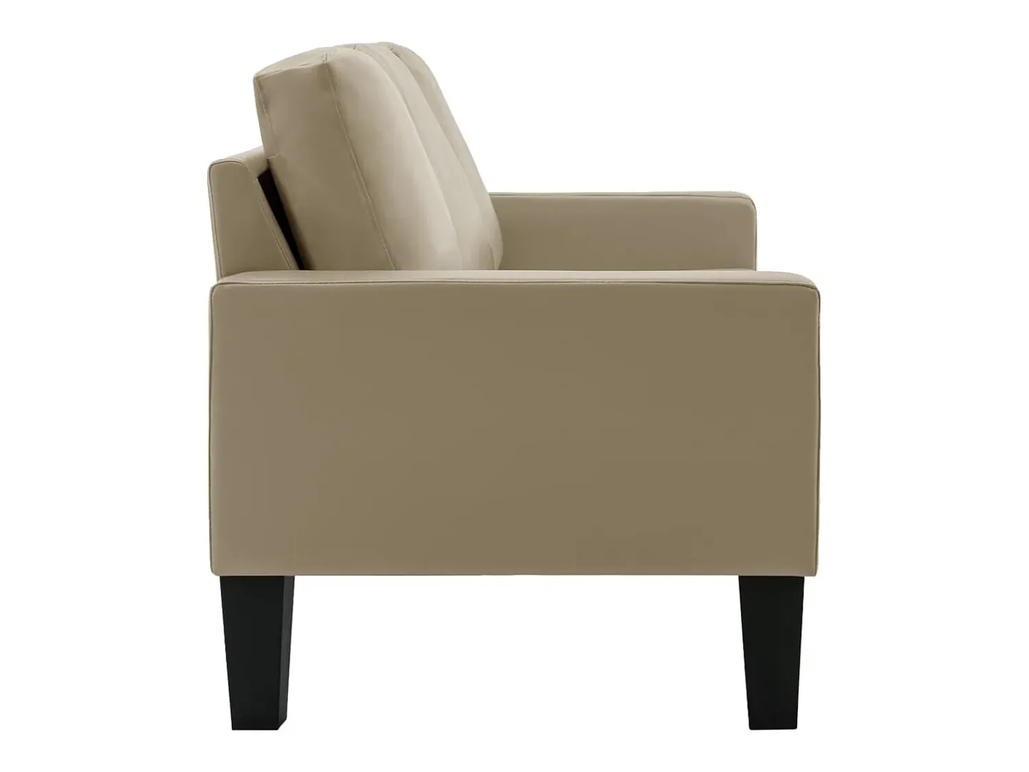Sofá*vidaxl Sofá de 3 lugares couro artificial cappuccino Castanho